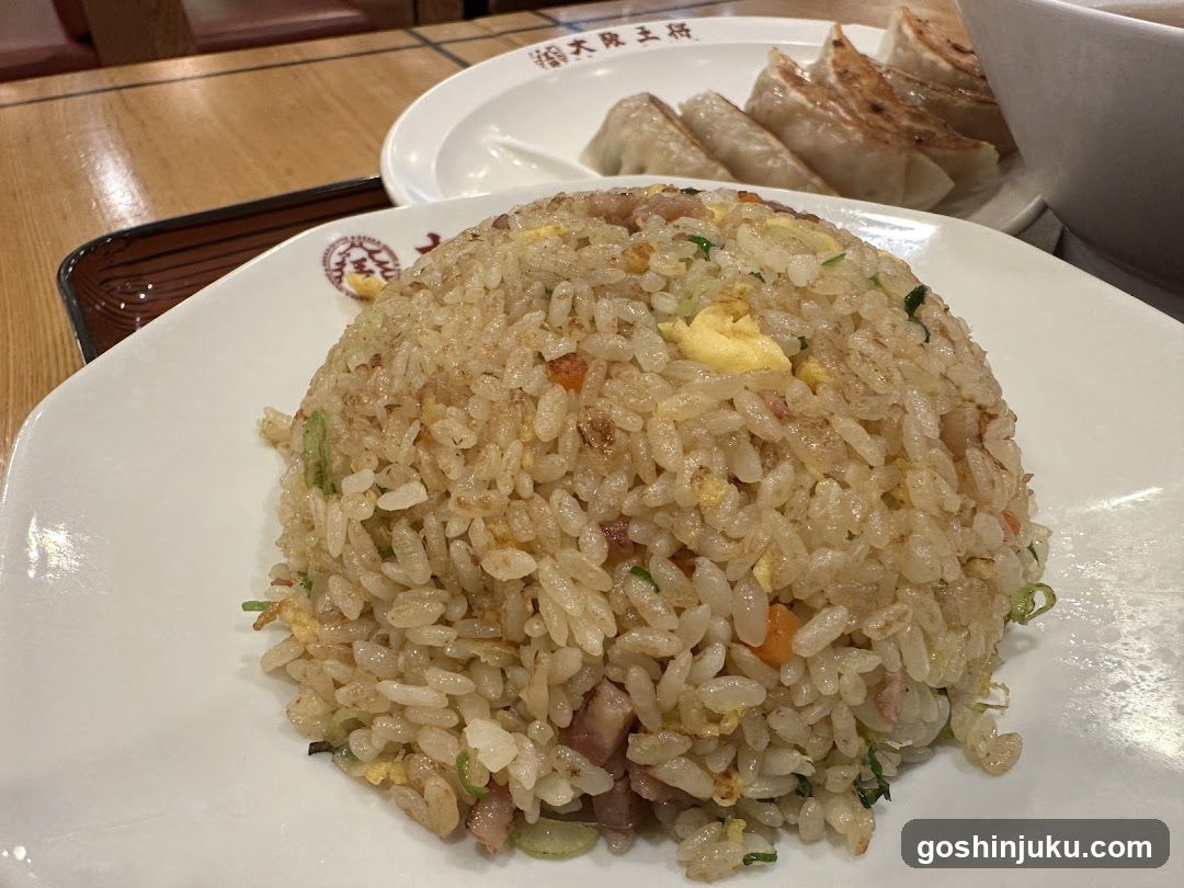 Fried Rice and Dumplings at a Restaurant