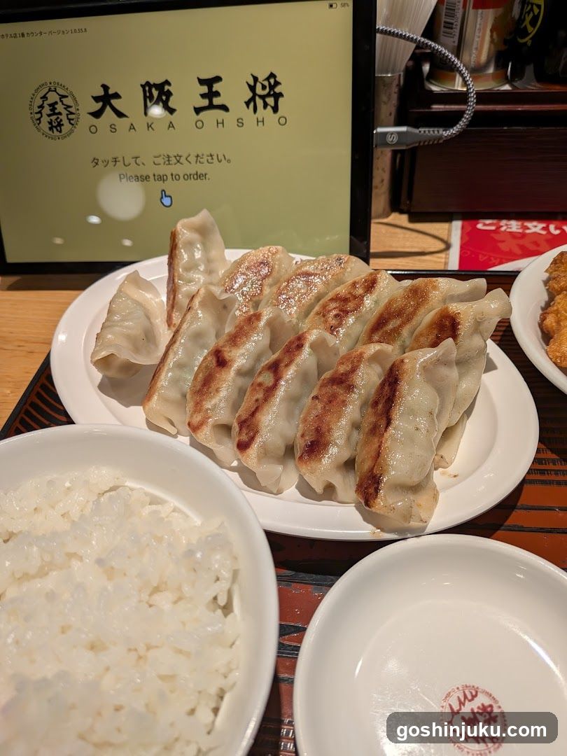 Gyoza and Rice at Osaka Ohsho