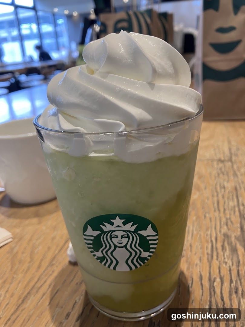Starbucks Iced Matcha Latte with Whipped Cream