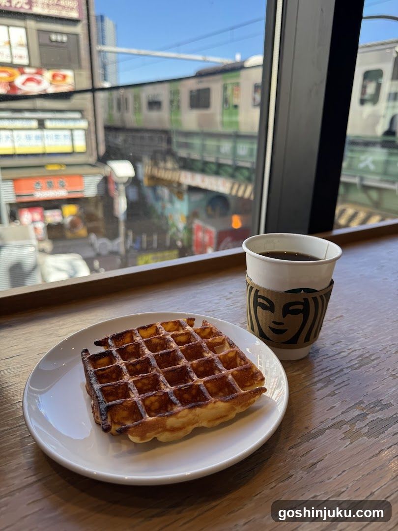 Waffle and Coffee by the Window