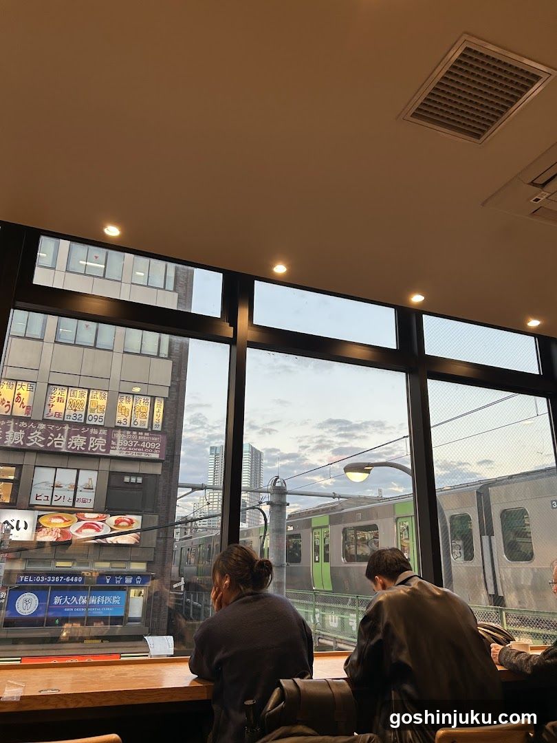 View from inside a cafe or restaurant