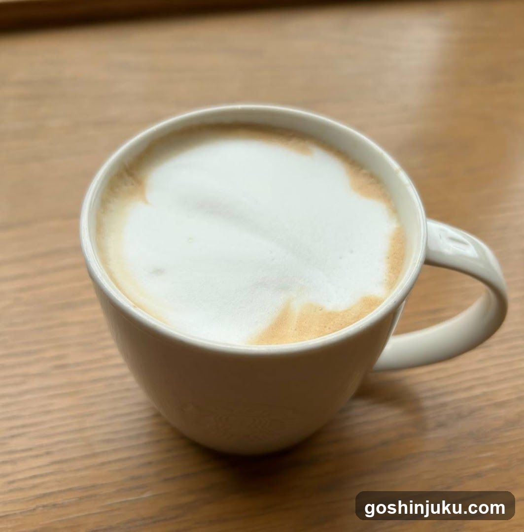 Latte in White Mug
