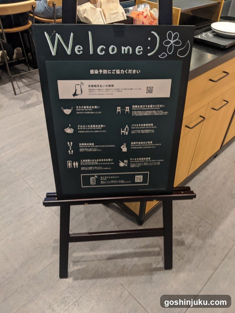 Welcome Sign with Hygiene Guidelines