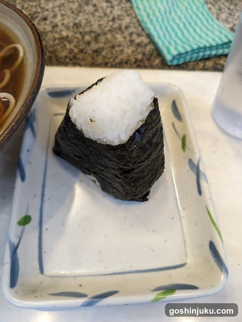 Onigiri on a plate