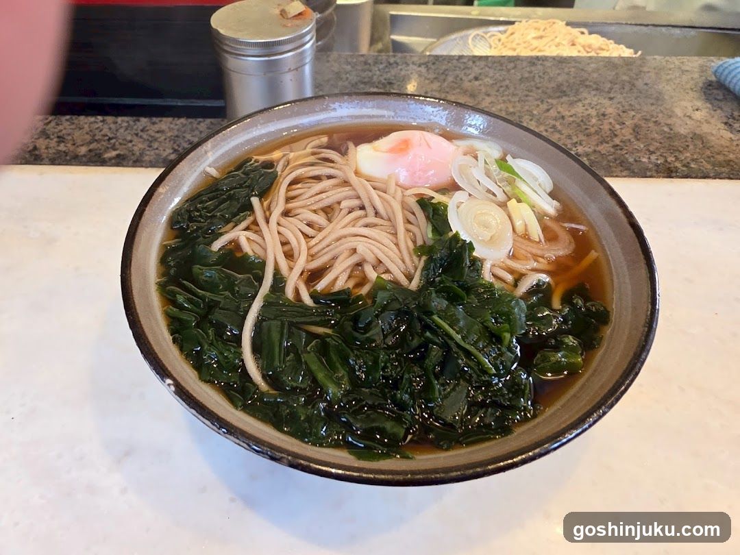 Soba Noodle Bowl with Egg and Greens