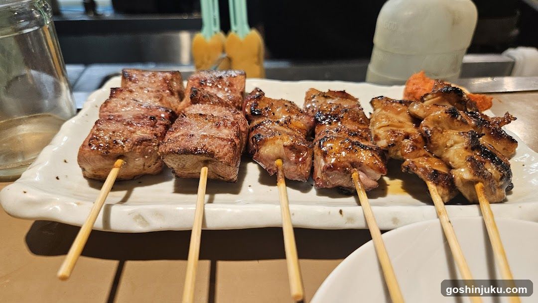 Grilled Skewers on a Plate