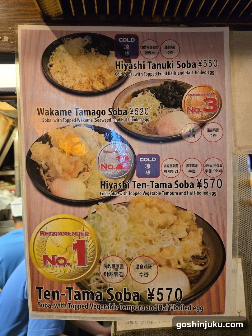 Soba Menu Board