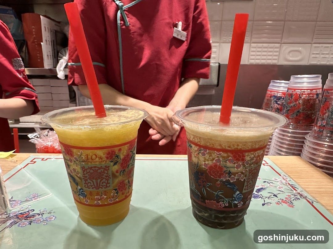 Beverages with Red Straws