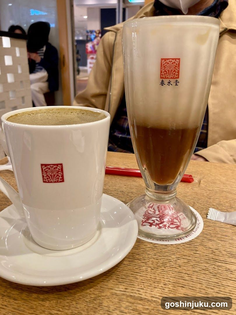 Coffee and Latte at a Cafe