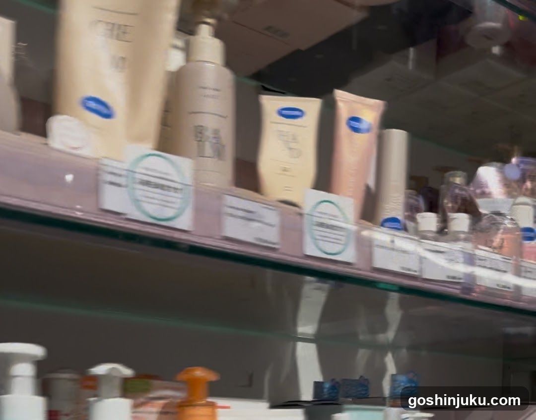 Shelf of Beauty Products