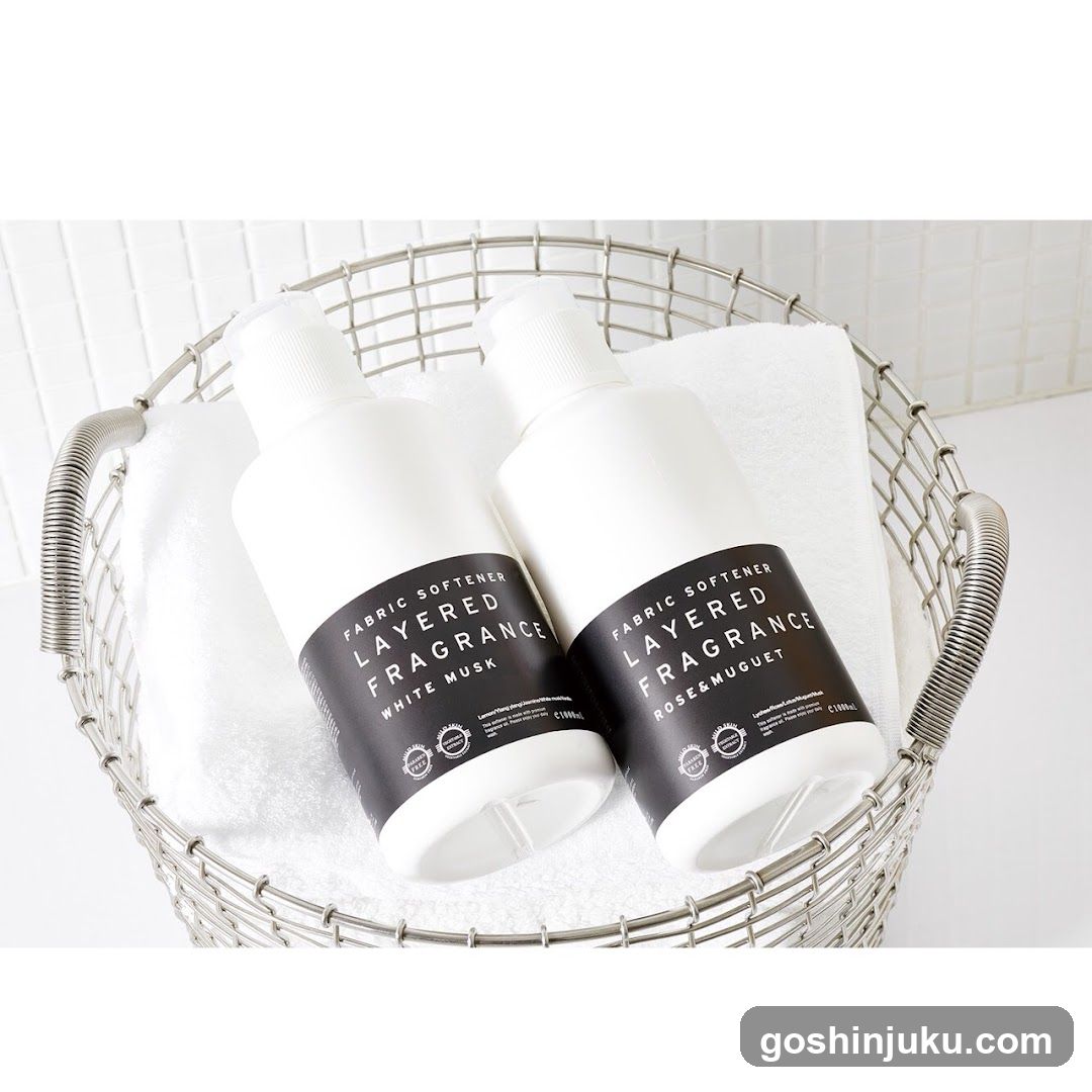 Fabric Softener Bottles in Basket