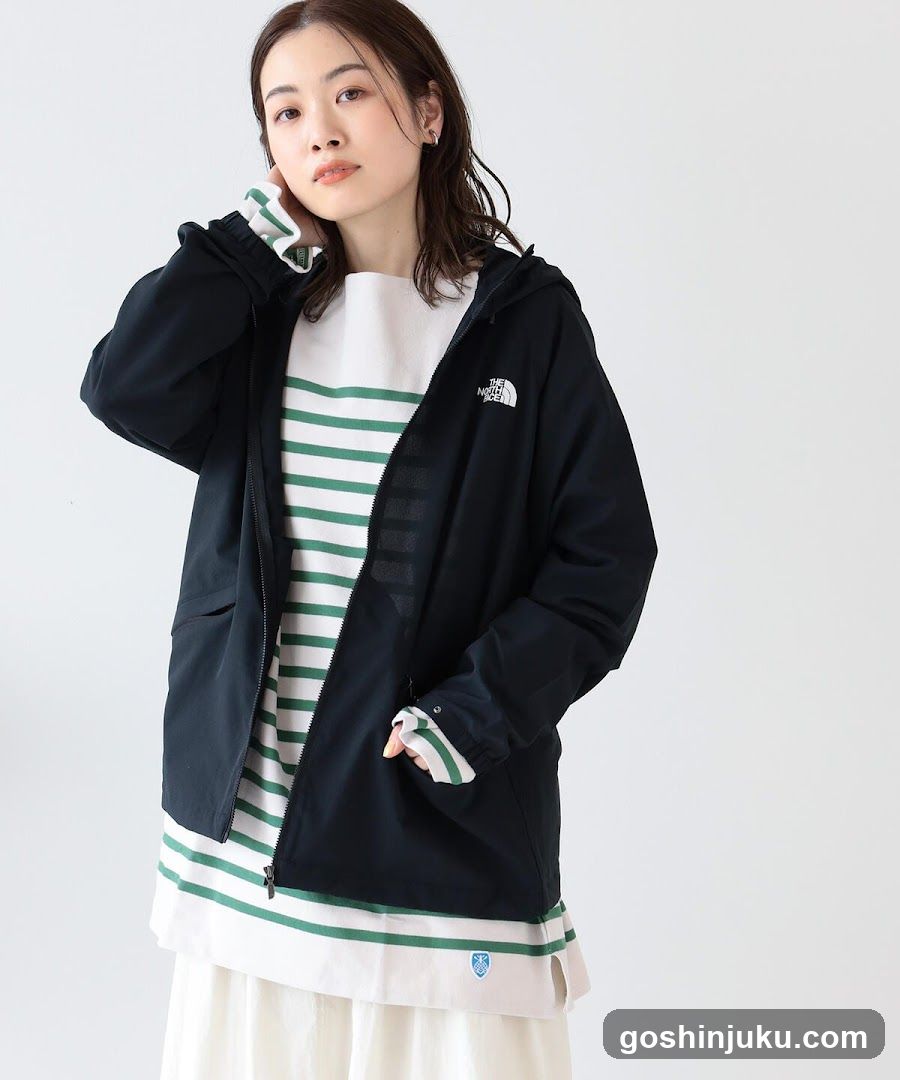 Fashion Model Wearing The North Face Jacket
