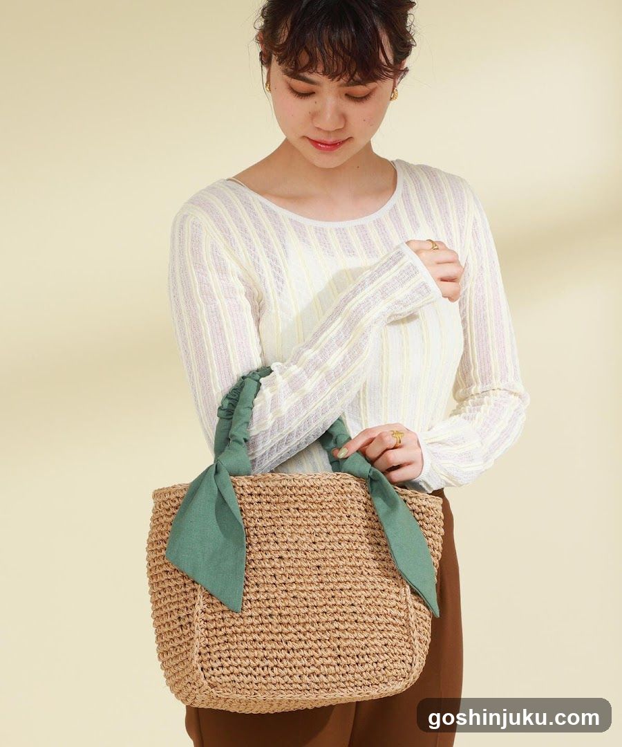 Woman with Straw Bag