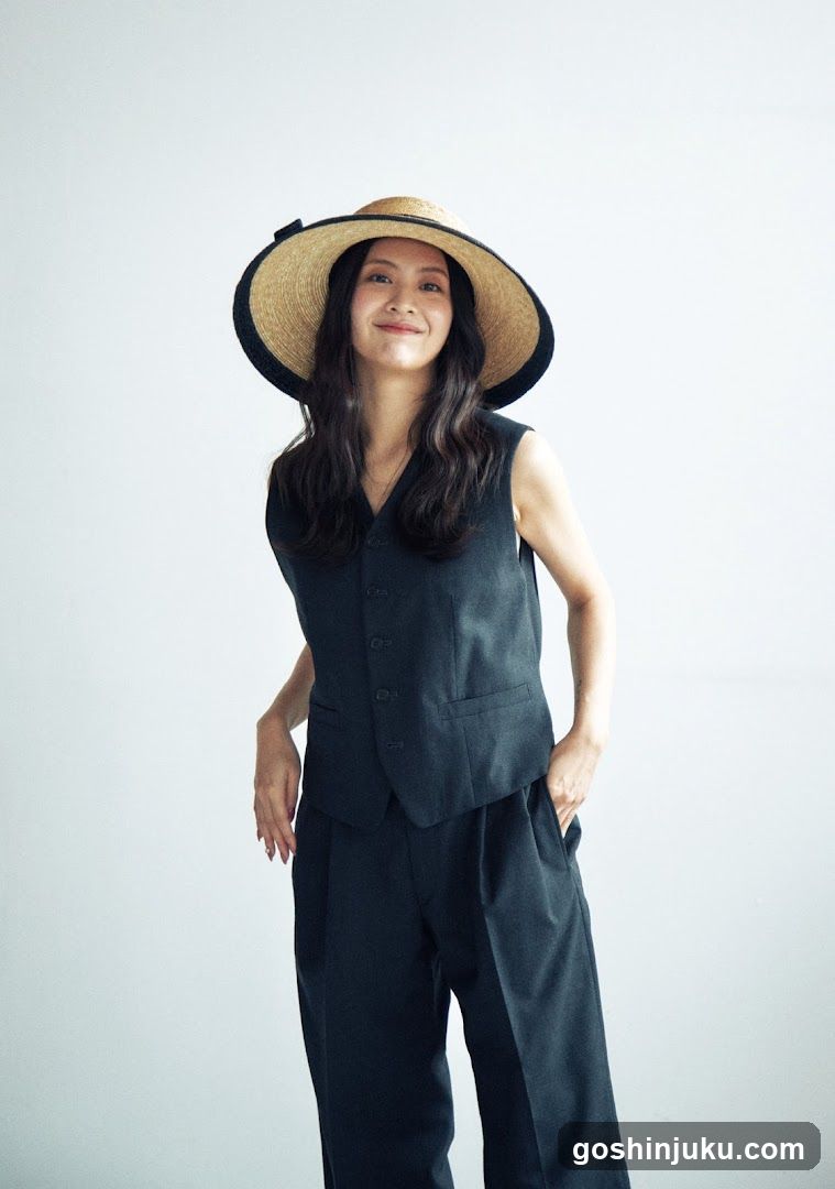Woman in Hat and Vest