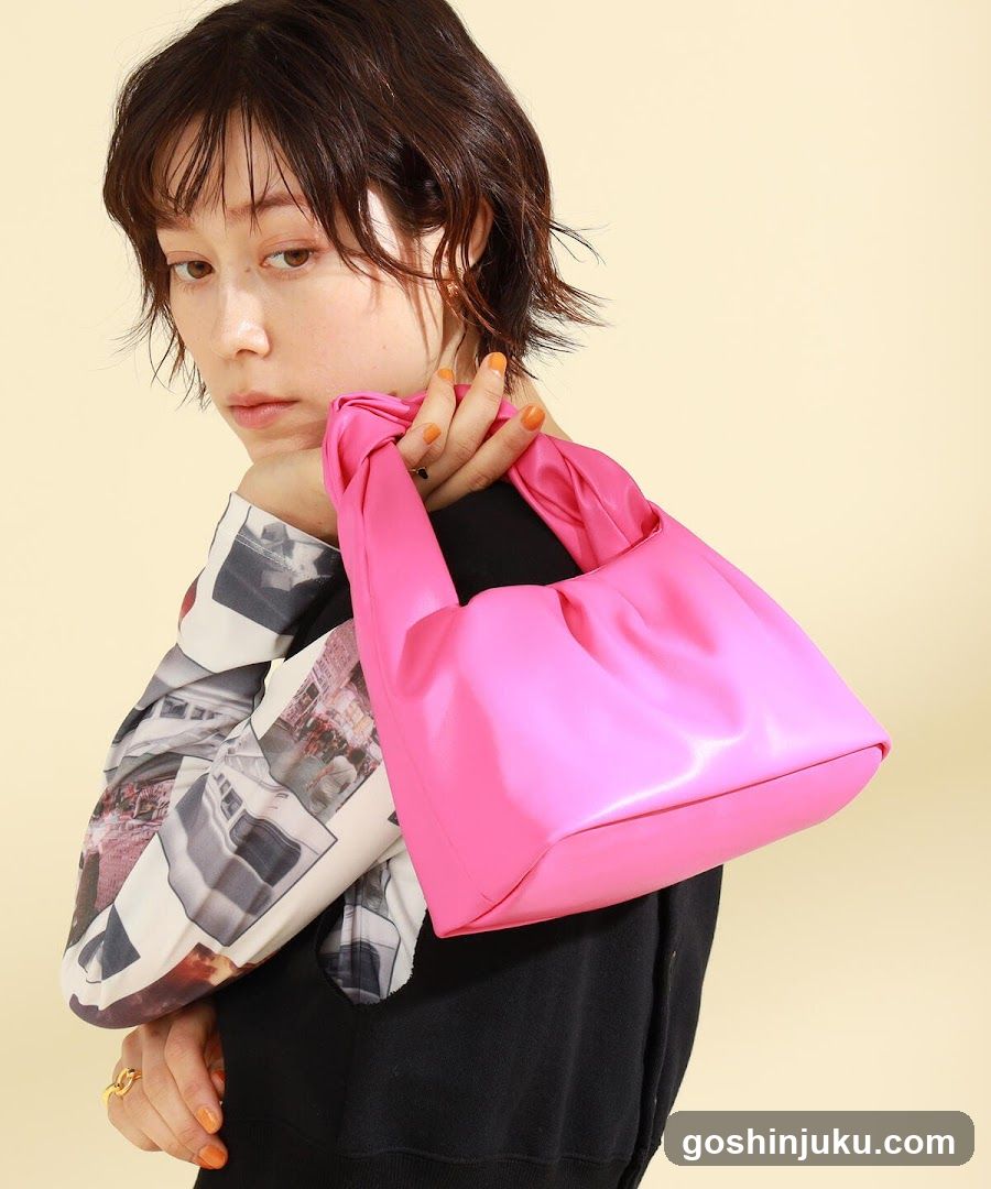 Fashion Model with Pink Bag