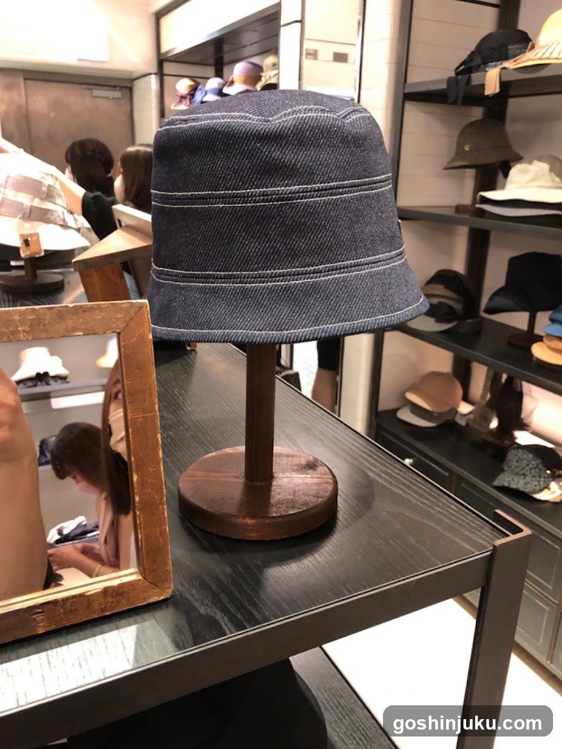 Denim Hat Display