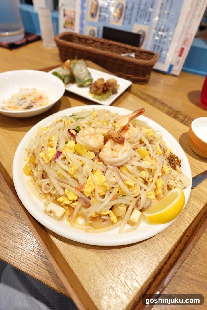 Shrimp Fried Rice with Lemon Wedge