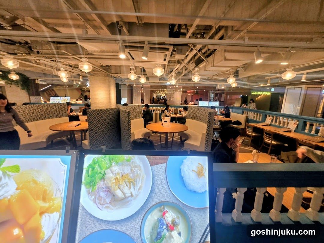 Restaurant Interior with Menu Display