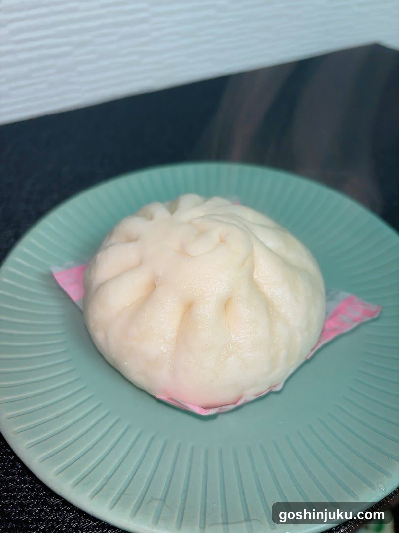 Steaming Bun on Plate