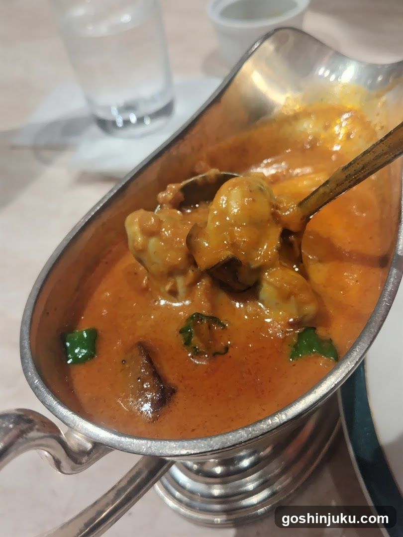 Curry Dish in Metal Bowl