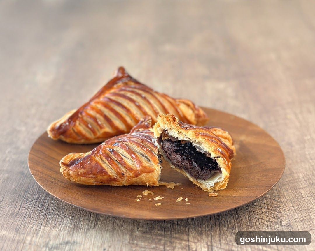 Pastries on a wooden plate