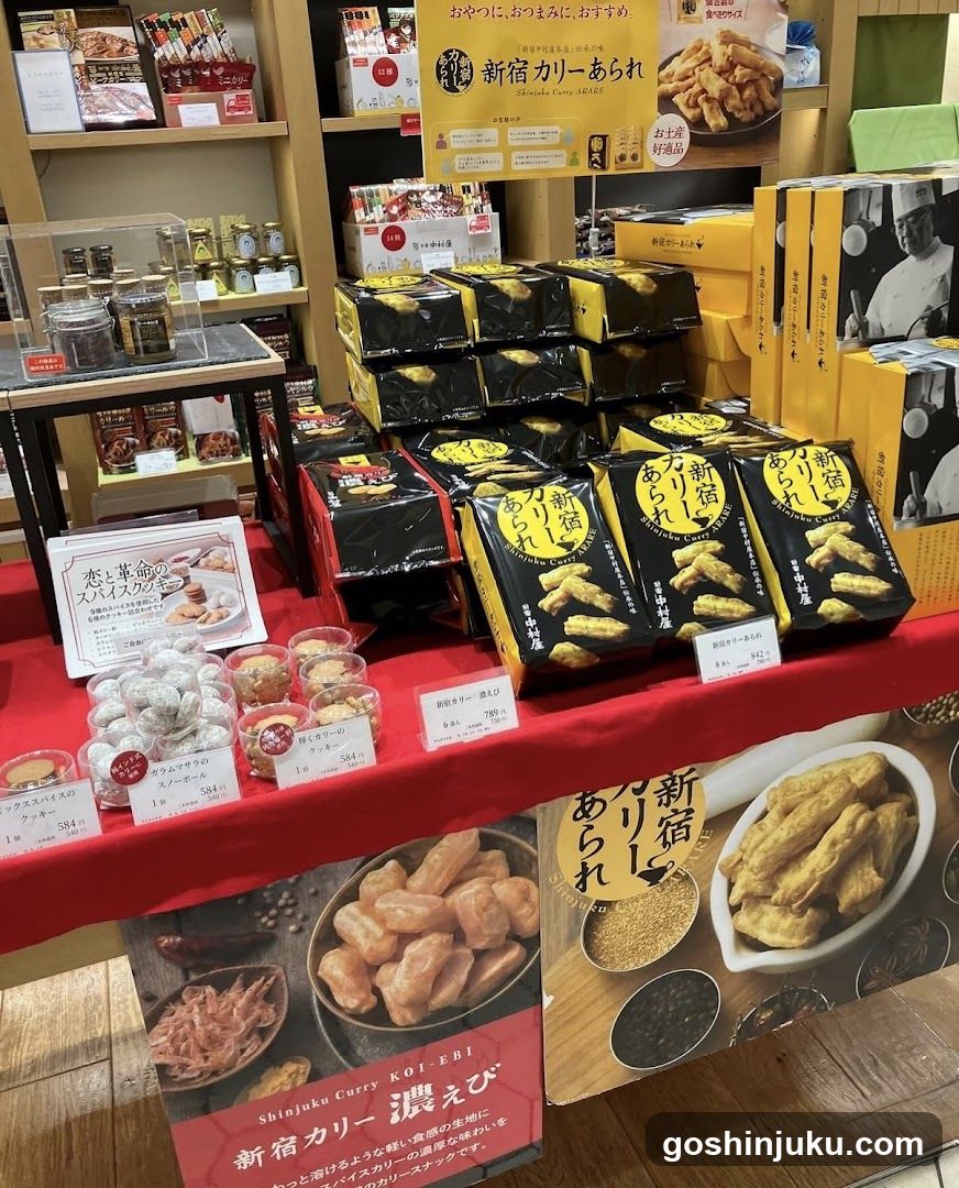 Shinjuku Curry and Snacks Display
