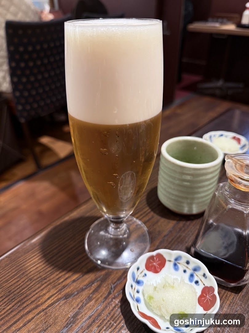 Beer and Side Dishes at a Restaurant