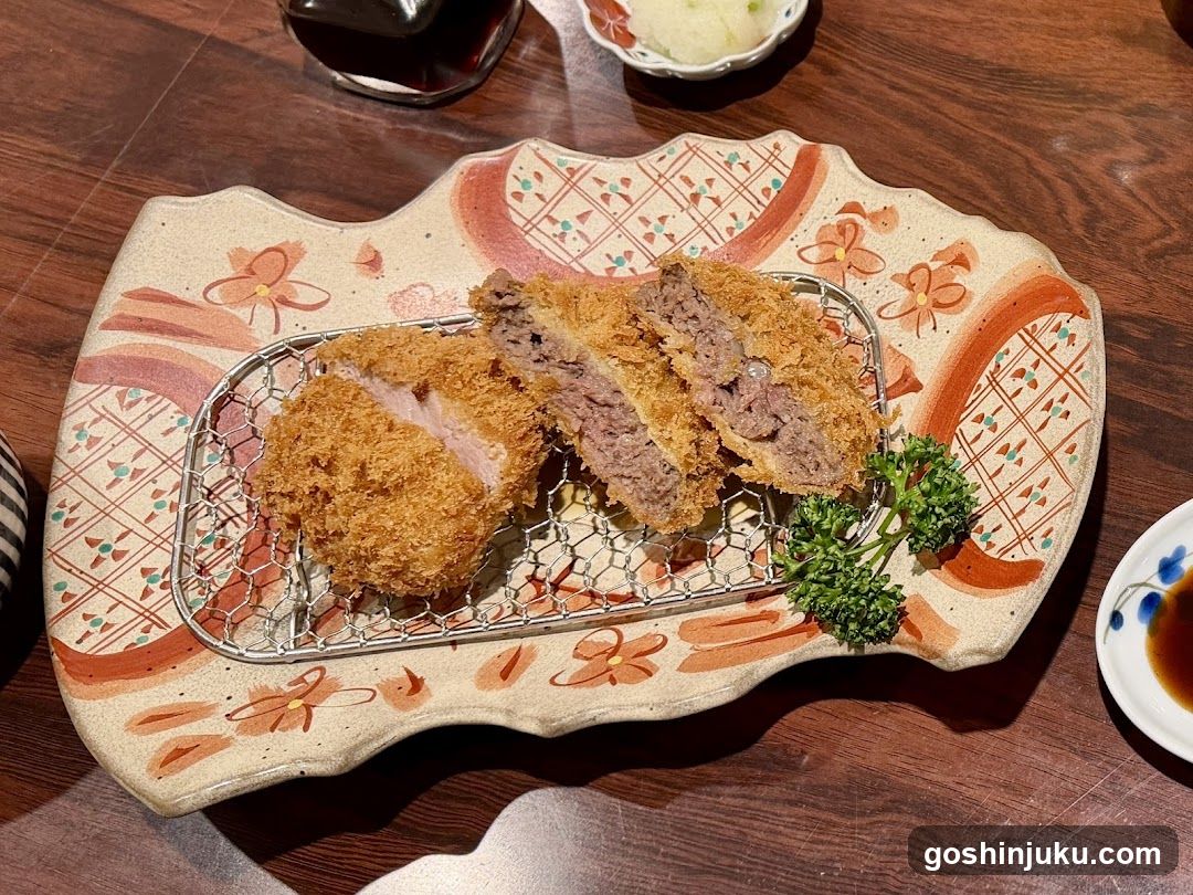Katsu Dish on Decorative Plate
