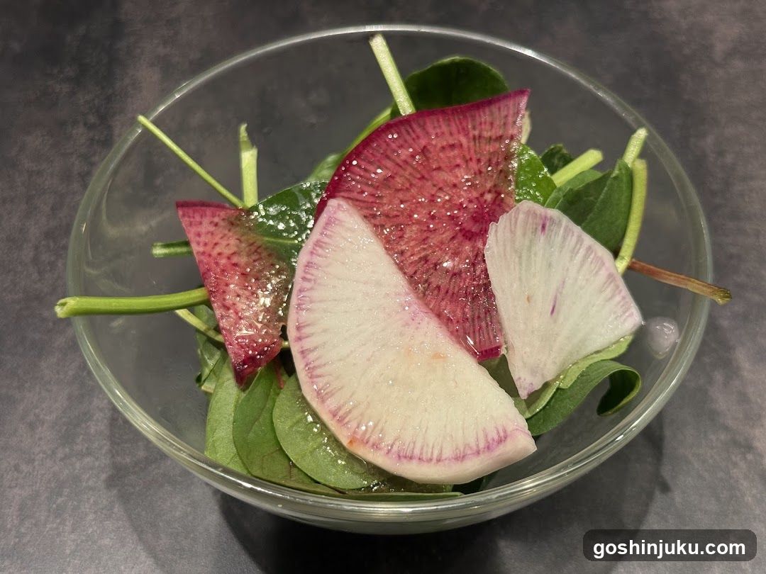 Radish and Spinach Salad