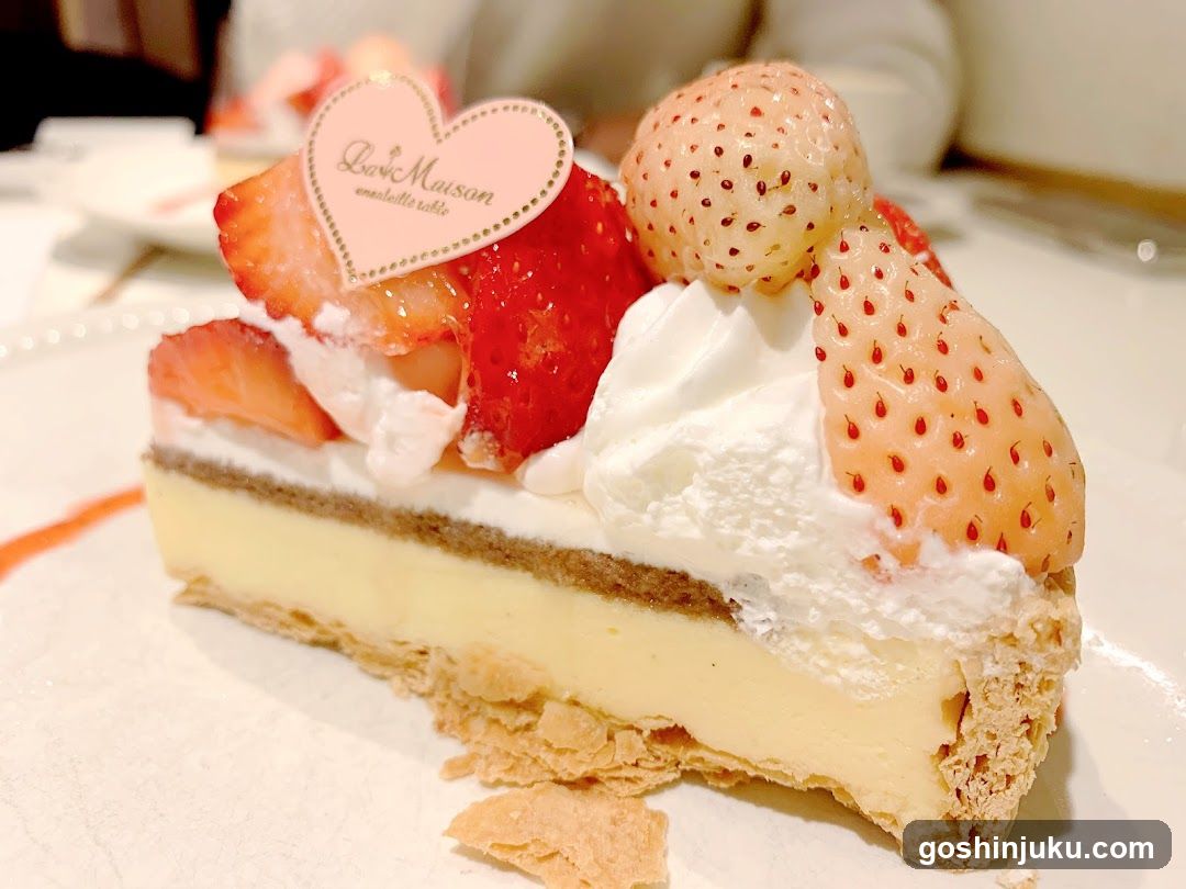 Strawberry Cream Cake Slice