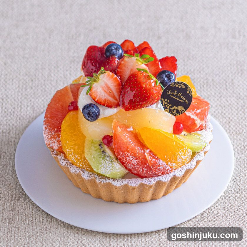 Fruit Tart with Strawberries and Blueberries