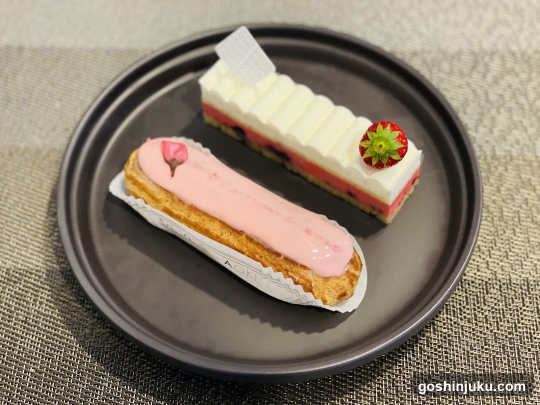 Dessert Platter with Eclair and Layered Cake