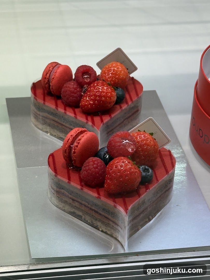 Heart-Shaped Fruit Cake Display