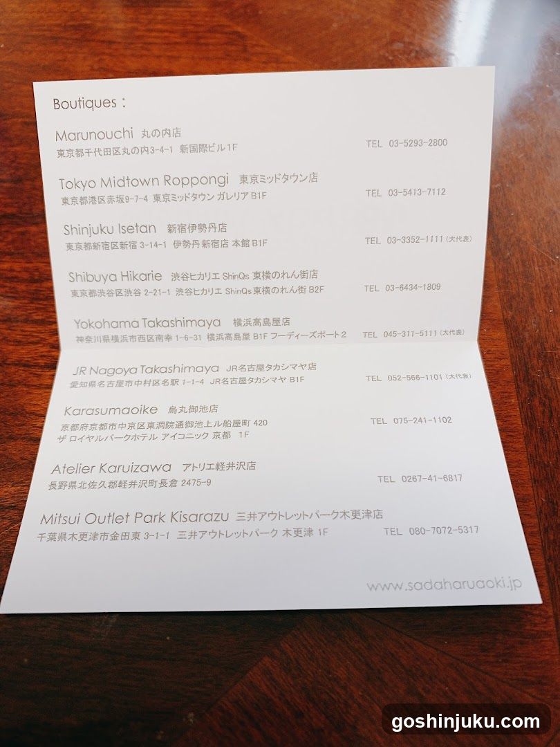 Boutiques List