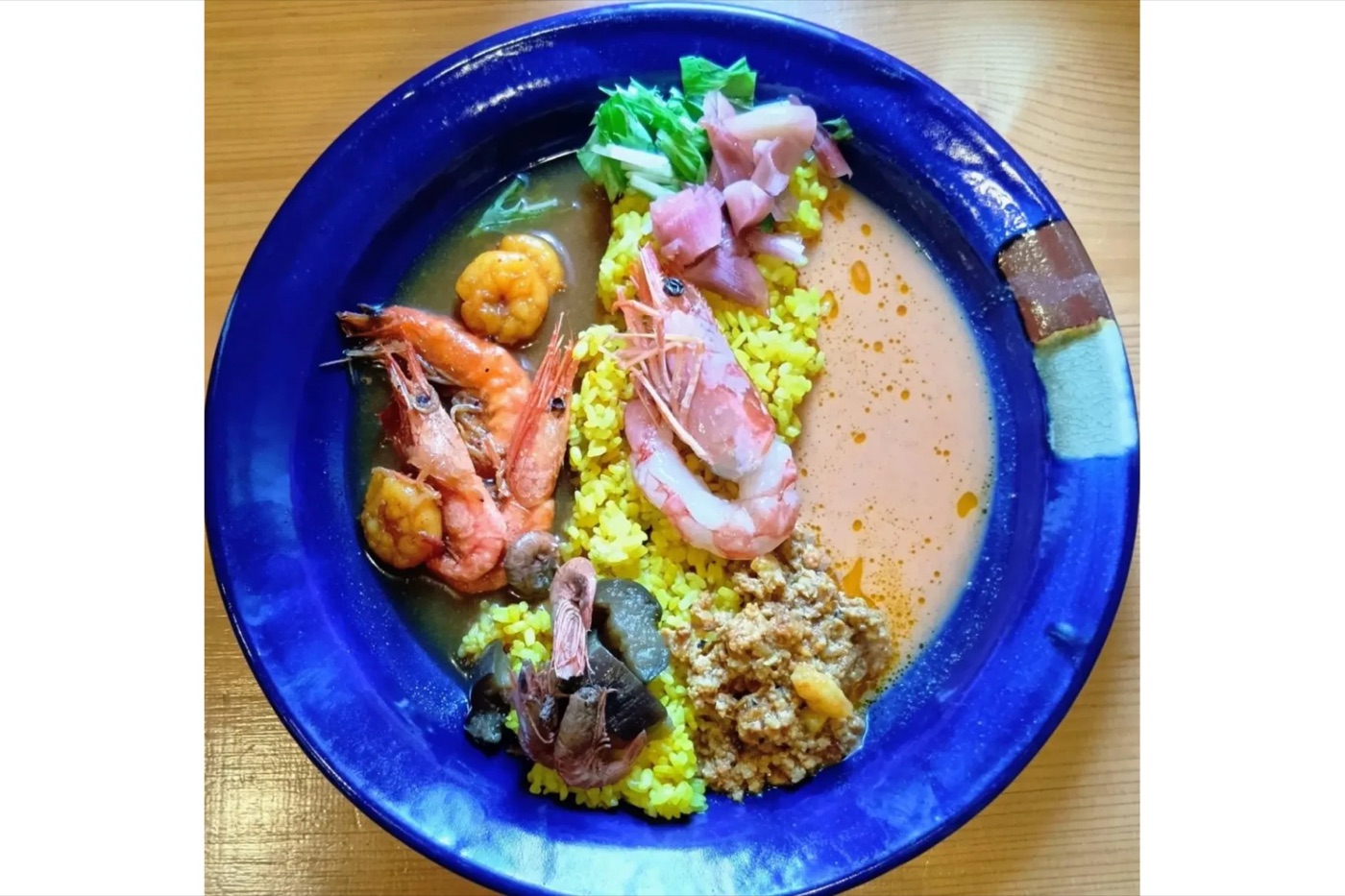Aigake curry plates at Tokyo Curry Expo