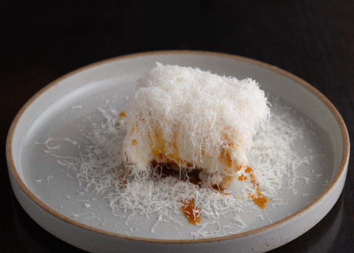 Salt caramel tiramisu eat-in from cheese shop Lanmas at Isetan Shinjuku Italy Exhibition